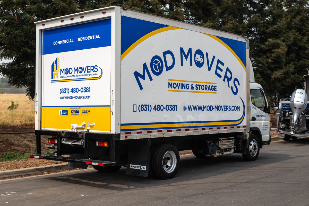 Mod Movers wrapped box truck