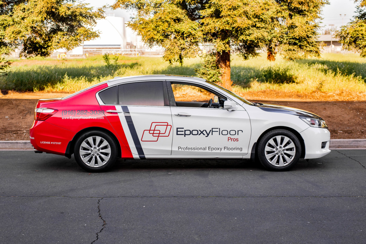 Expoxy Floor Honda Accord vehicle wrap