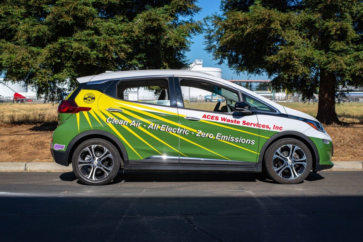 Aces Waste Chevy Bolt vehicle wrap