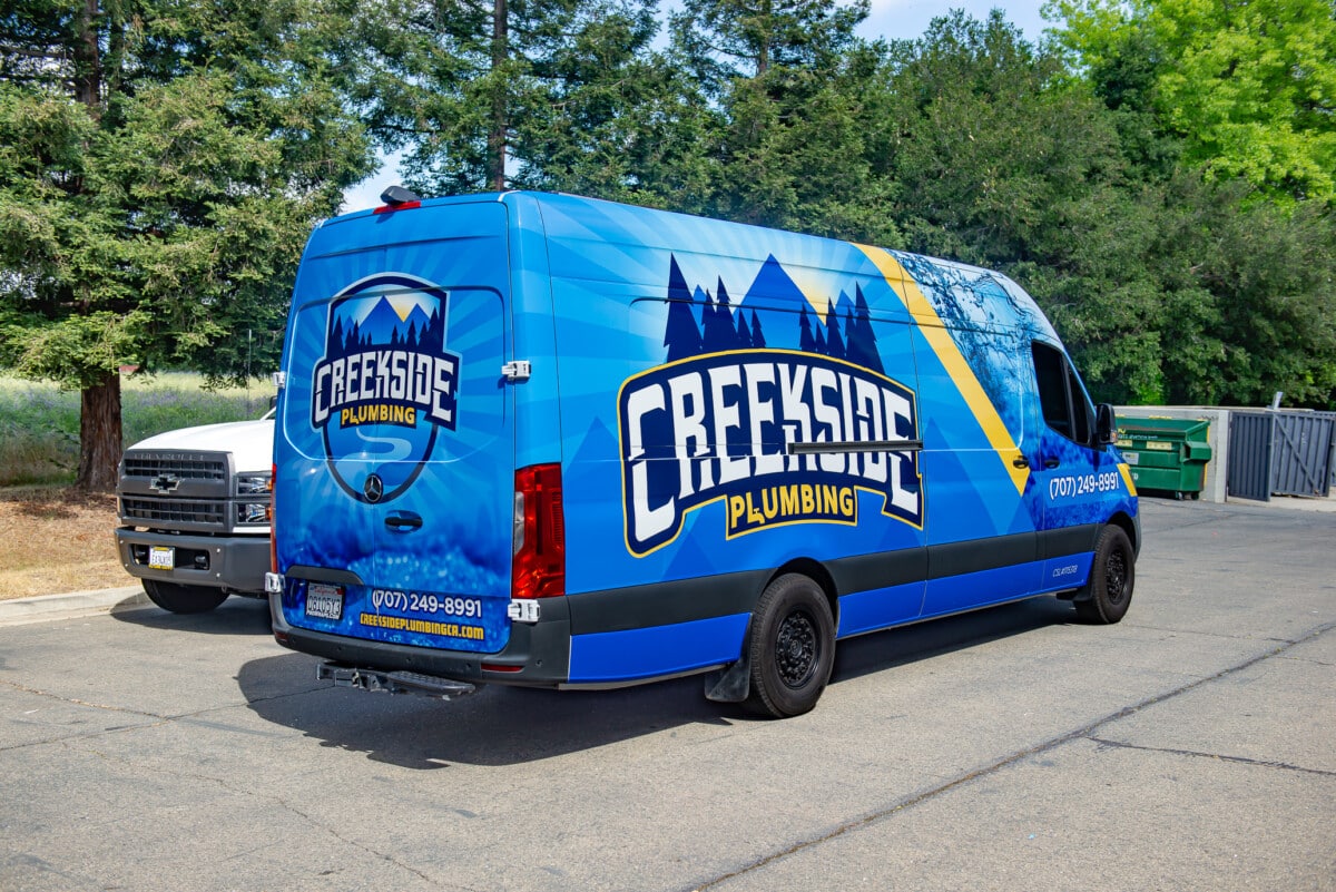 Commercial van fully wrapped by ProWraps Inc., proudly servicing the Sacramento and San Francisco Bay Area.