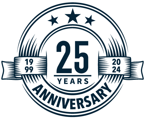 anniversary graphic displaying on the front of the home page